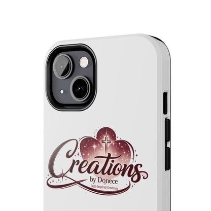Tough Phone Case — "Creations by Donece" Logo Protective Phone Cover