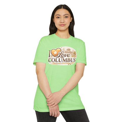 I Love Columbus T-Shirt — City Skyline Ohio Souvenir Tee