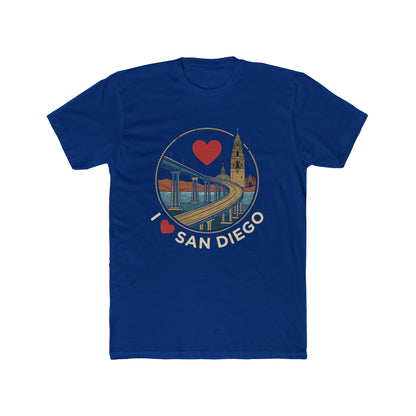 I Heart San Diego Crew Tee — Vintage Bridge & Tower Graphic