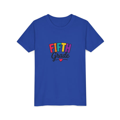 Fifth Grade Kids T‑Shirt – Colorful Back-to-School Tee with Heart
