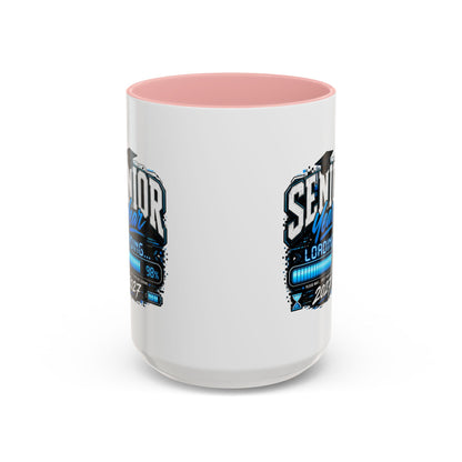 Senior Year Loading 2027 Accent Coffee Mug — Graduation Gift Cup (11/15oz)
