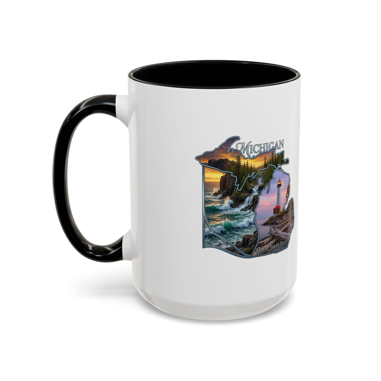 Michigan Lighthouse Coffee Mug — Scenic Great Lakes Accent Mug (11/15oz)