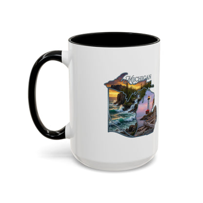 Michigan Lighthouse Coffee Mug — Scenic Great Lakes Accent Mug (11/15oz)