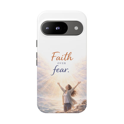 Faith Over Fear Phone Case — Inspirational Christian iPhone Cover