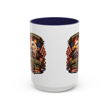 Patriotic Eagle Coffee Mug - United States 250th Anniversary 1776-2026