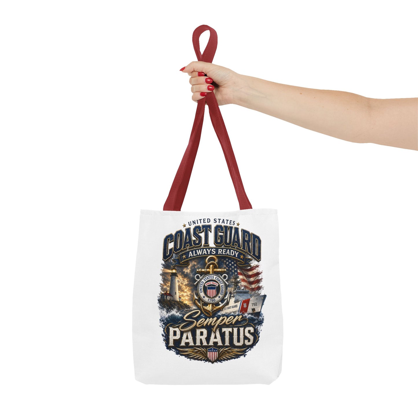 Coast Guard Semper Paratus Tote Bag – U.S. Coast Guard Patriotic Beach & Everyday Carry