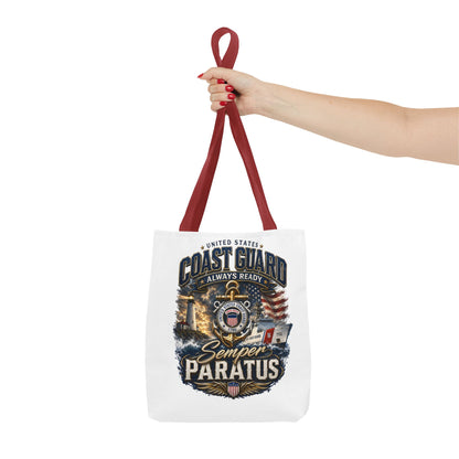 Coast Guard Semper Paratus Tote Bag – U.S. Coast Guard Patriotic Beach & Everyday Carry