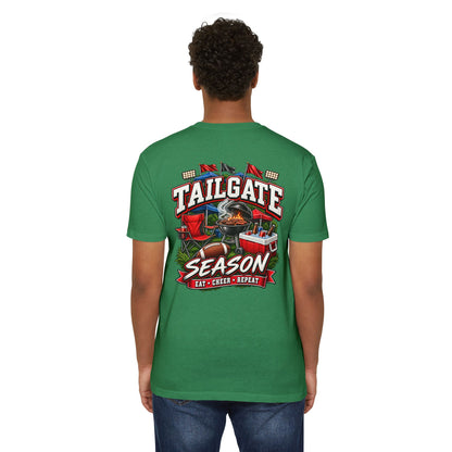Tailgate Season T-Shirt — "Tailgate Season: Eat • Cheer • Repeat" Game Day Tee