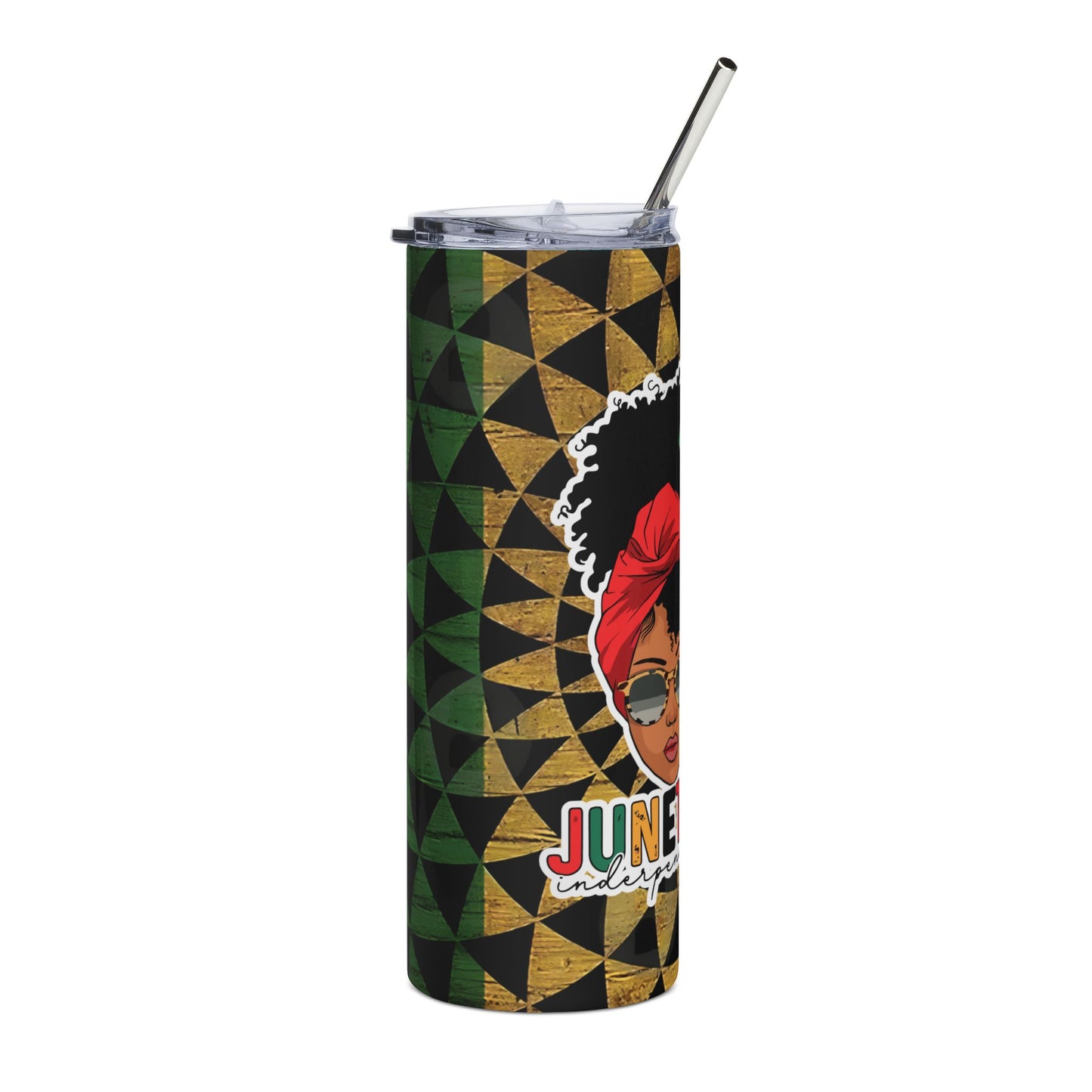 Juneteenth Stainless Steel Tumbler — 20oz Afrocentric Travel Mug