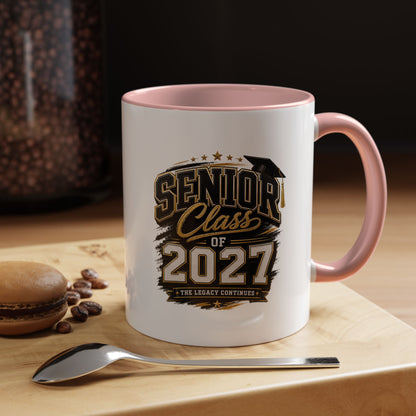 Senior Class of 2027 Accent Coffee Mug — Graduation Gift