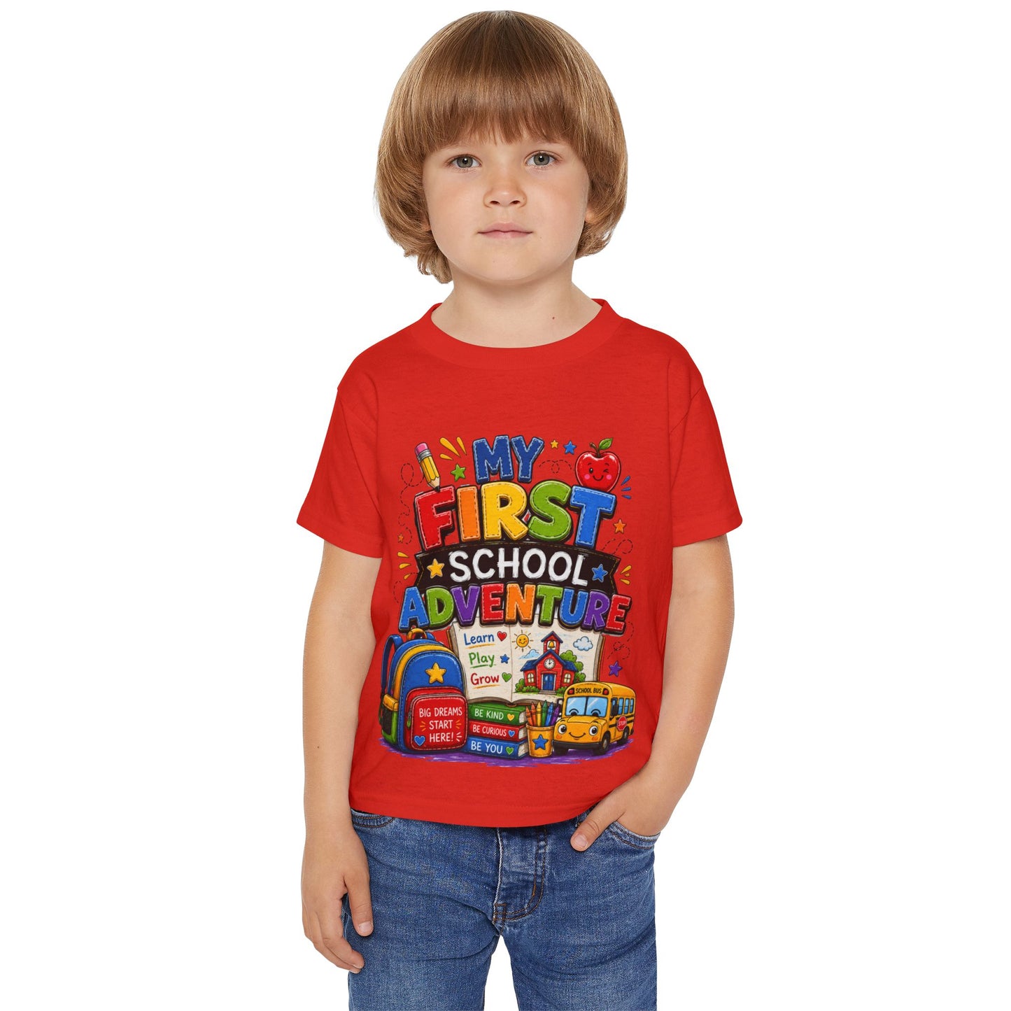 Toddler T‑Shirt — "My First School Adventure" Back‑to‑School Kids Tee