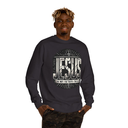 Jesus Faith Crewneck Sweatshirt – "Jesus: The Way • The Truth • The Life" Christian Pullover