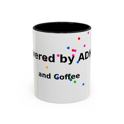 ADHD and Coffee Accent Mug — Funny Neurodivergent Travel Coffee Cup