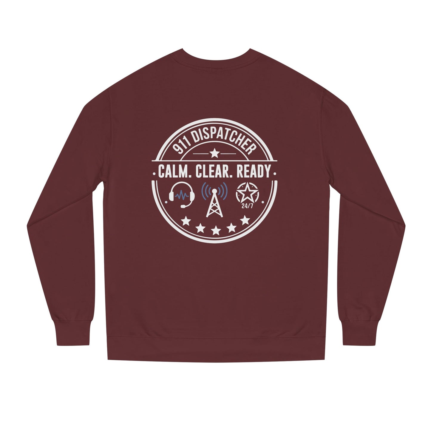 911 Dispatcher Sweatshirt - "Calm. Clear. Ready." Crewneck for Emergency Dispatchers
