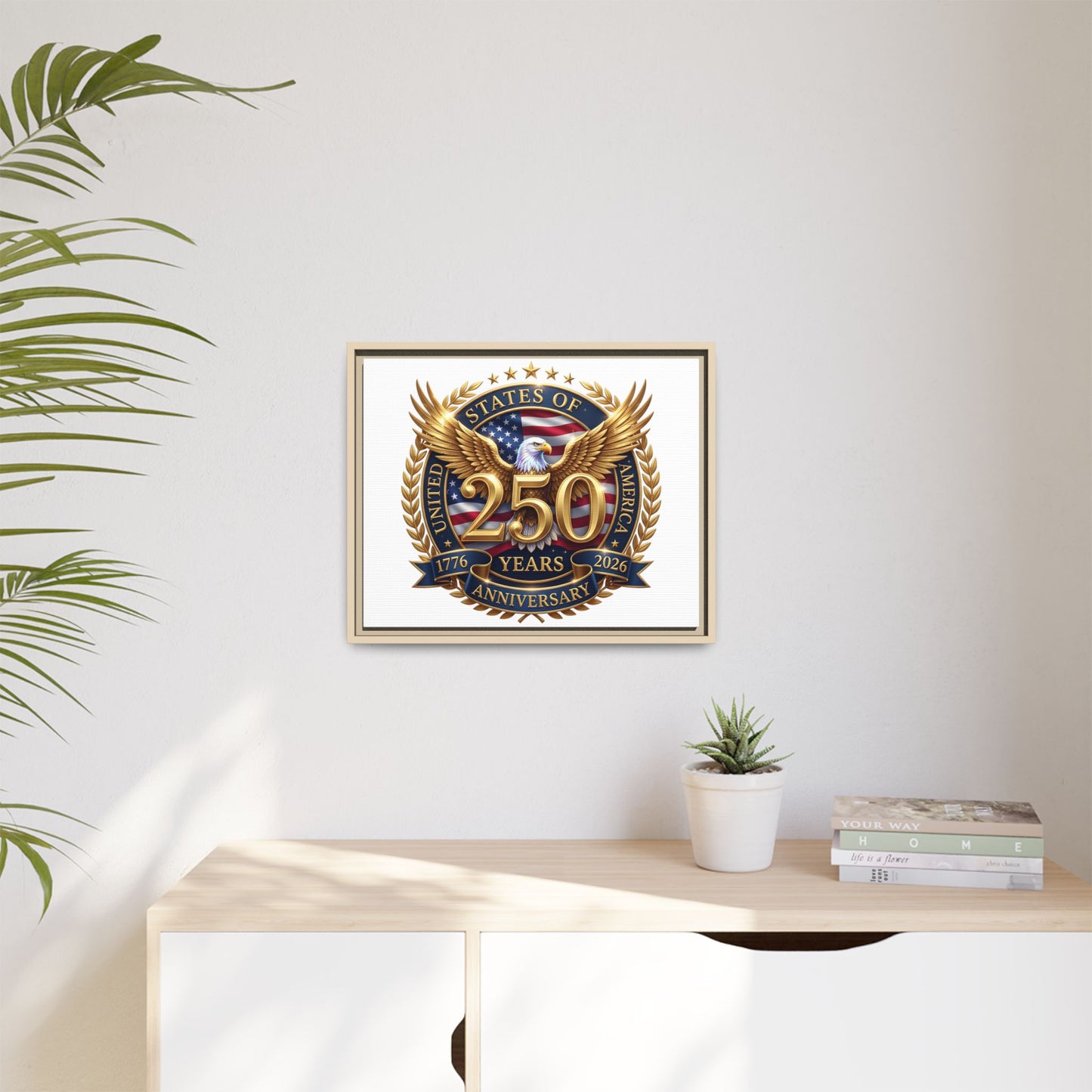250th United States Anniversary Framed Canvas Print