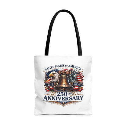 Anniversary Tote Bag — "United States of America 250th Anniversary" Liberty Bell Design