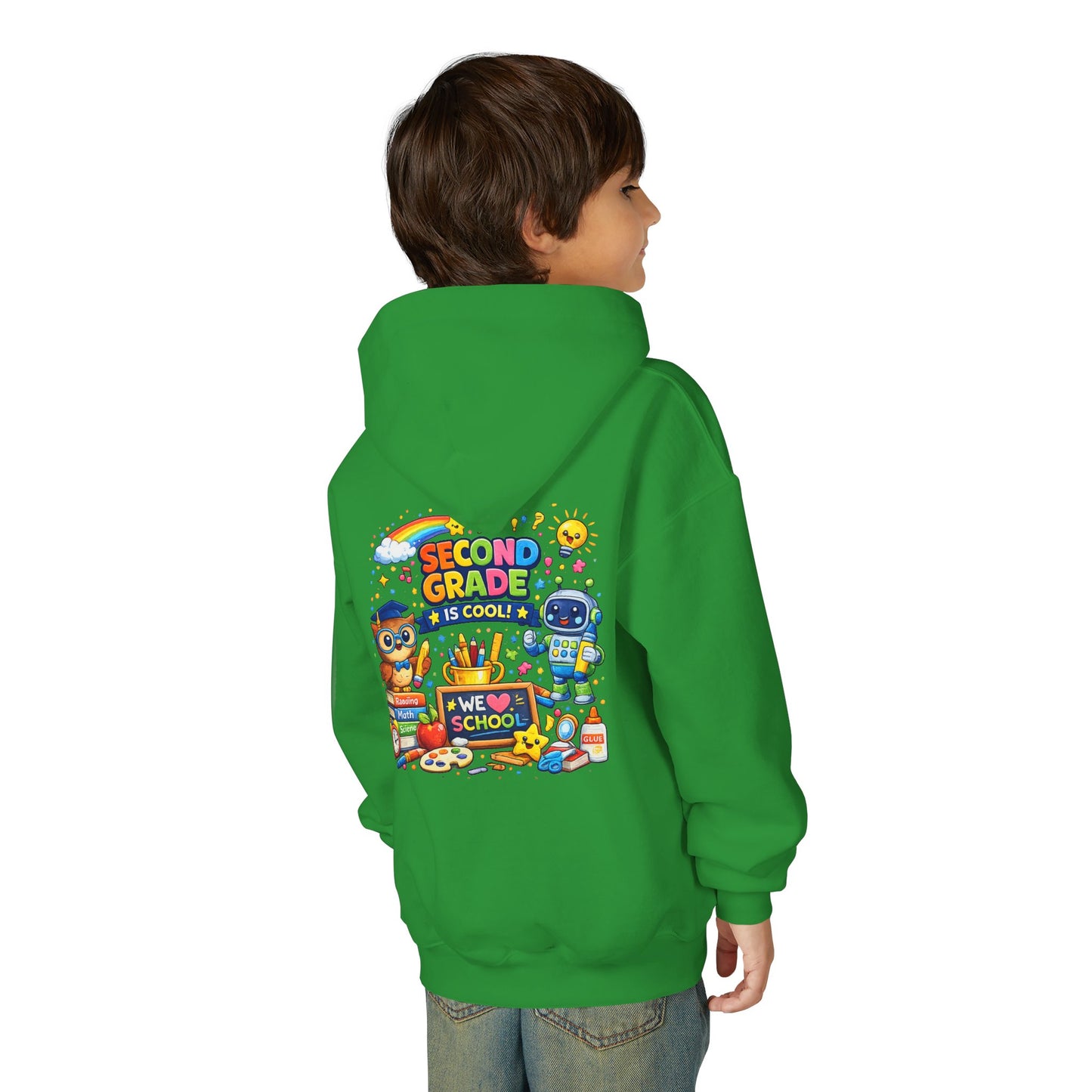 Second Grade Hoodie — 'Second Grade Is Cool' Kids Back-to-School Sweatshirt
