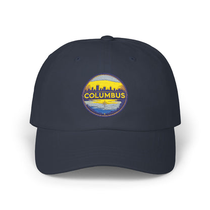 Columbus Skyline Dad Cap - Embroidered Vintage Sunset Patch