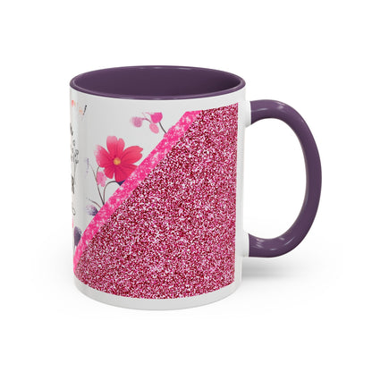 Mom Forever Coffee Mug — "Where Love Always Shines and Truly Never Ends" Floral Accent