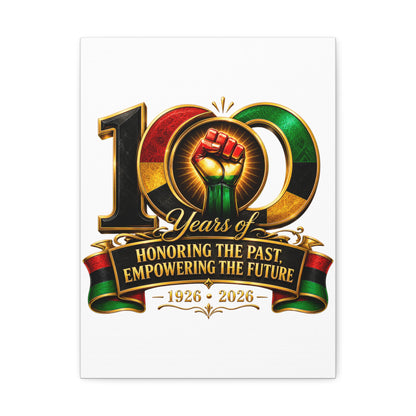 100 Years Anniversary Canvas — "Honoring the Past, Empowering the Future" (1926–2026)