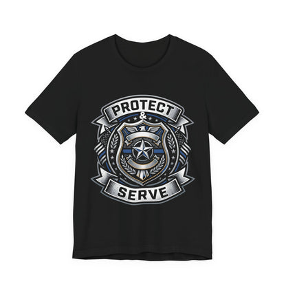 Protect & Serve T-Shirt — Police Badge Emblem Tee