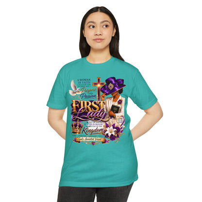 First Lady Christian T-Shirt – Faith, Prayer & Kingdom Woman Tee
