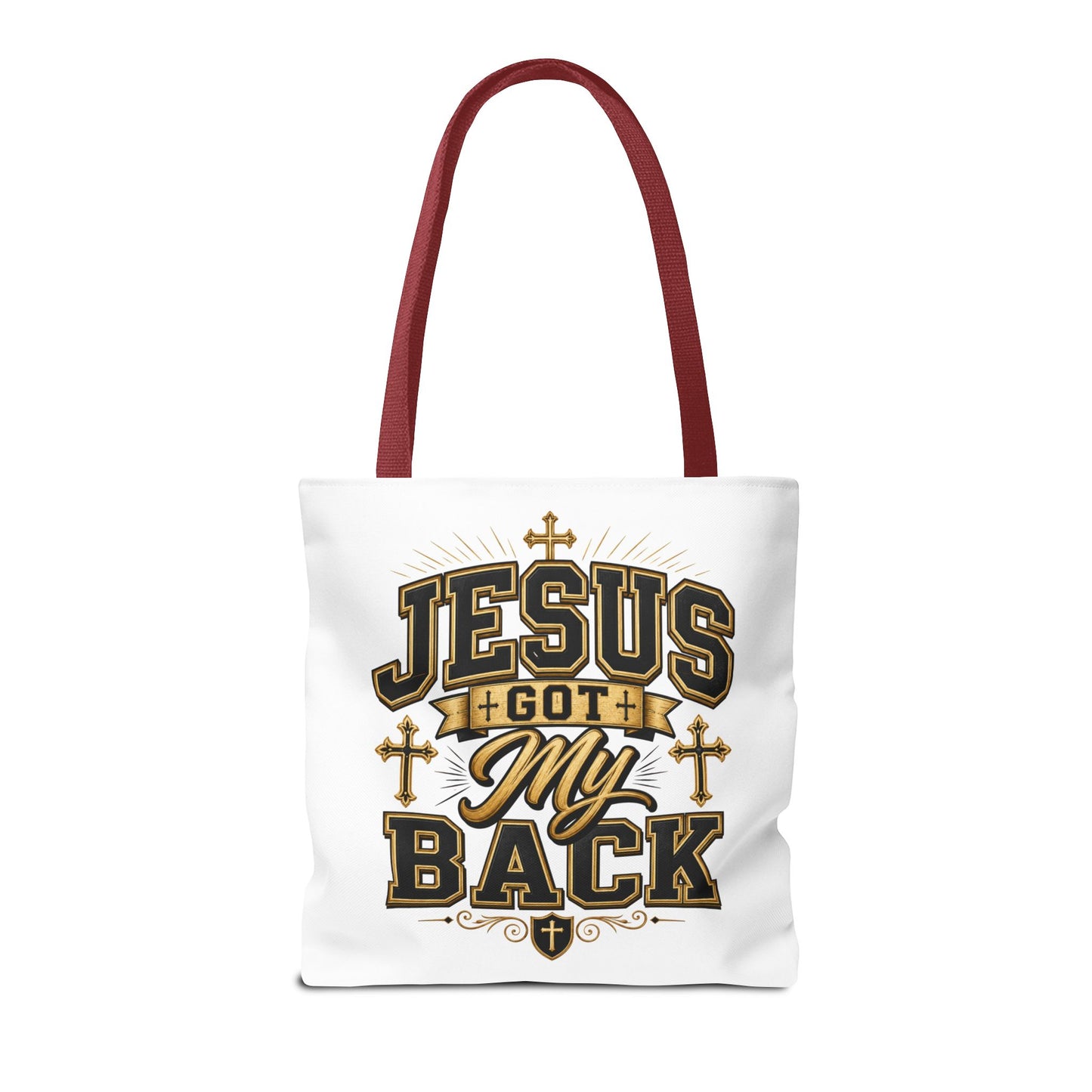 Jesus Got My Back Tote Bag — Faith-Based Christian Inspirational Carryall