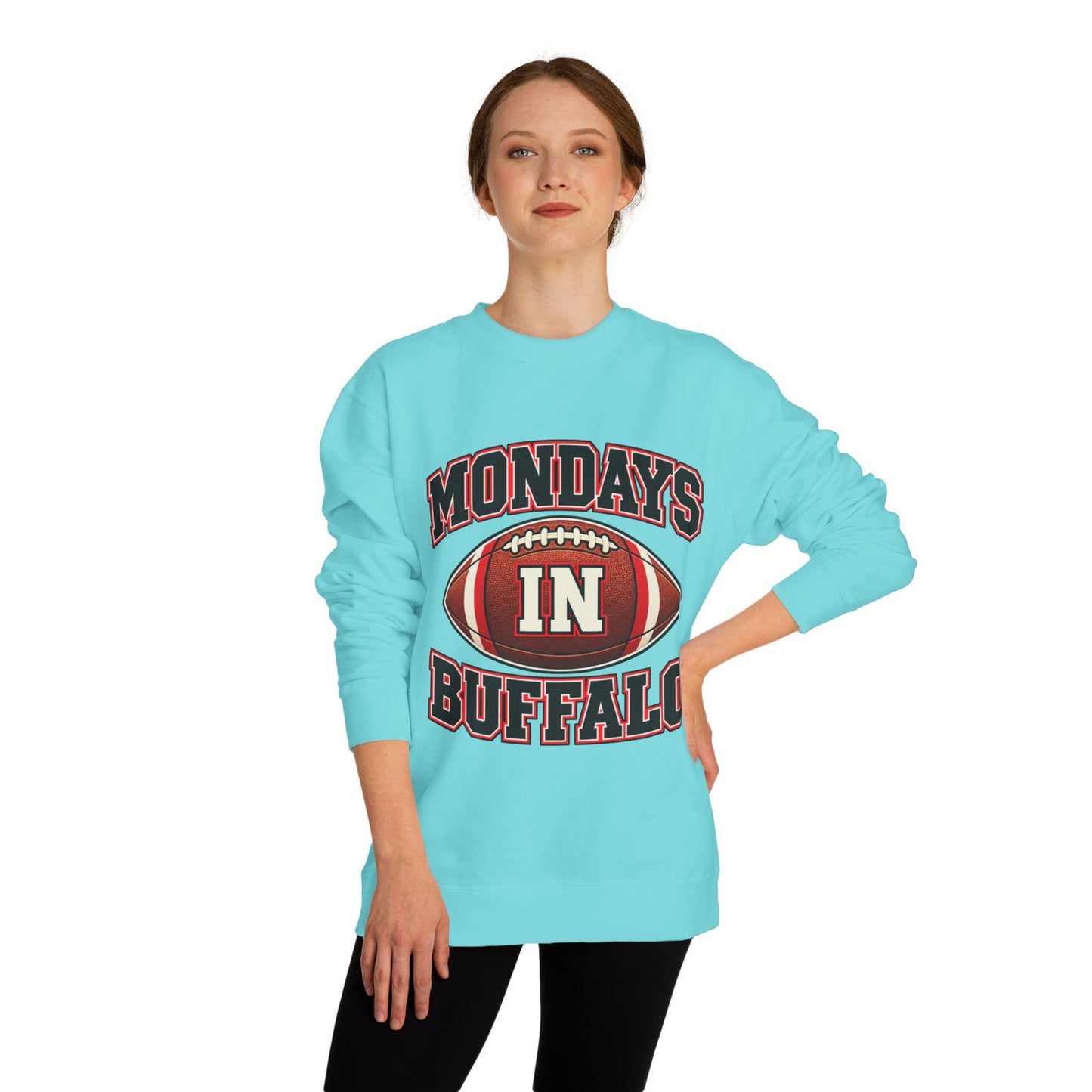 Football Sweatshirt — "Mondays in Buffalo" Crewneck
