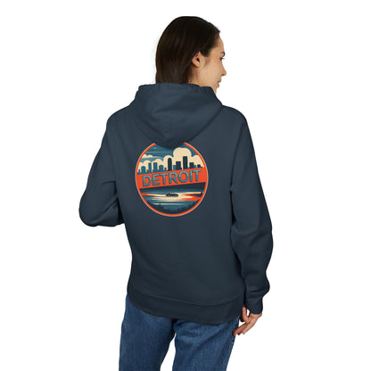 Detroit Skyline Hoodie — Retro Circle Cityscape Sweatshirt
