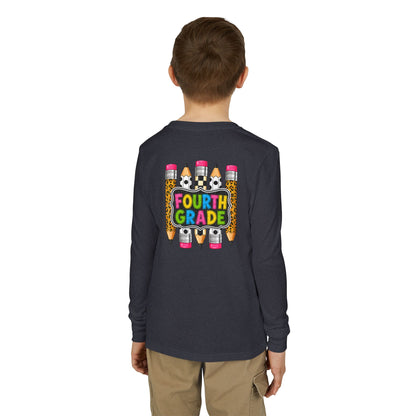 Fourth Grade Pencils Youth Long Sleeve Tee