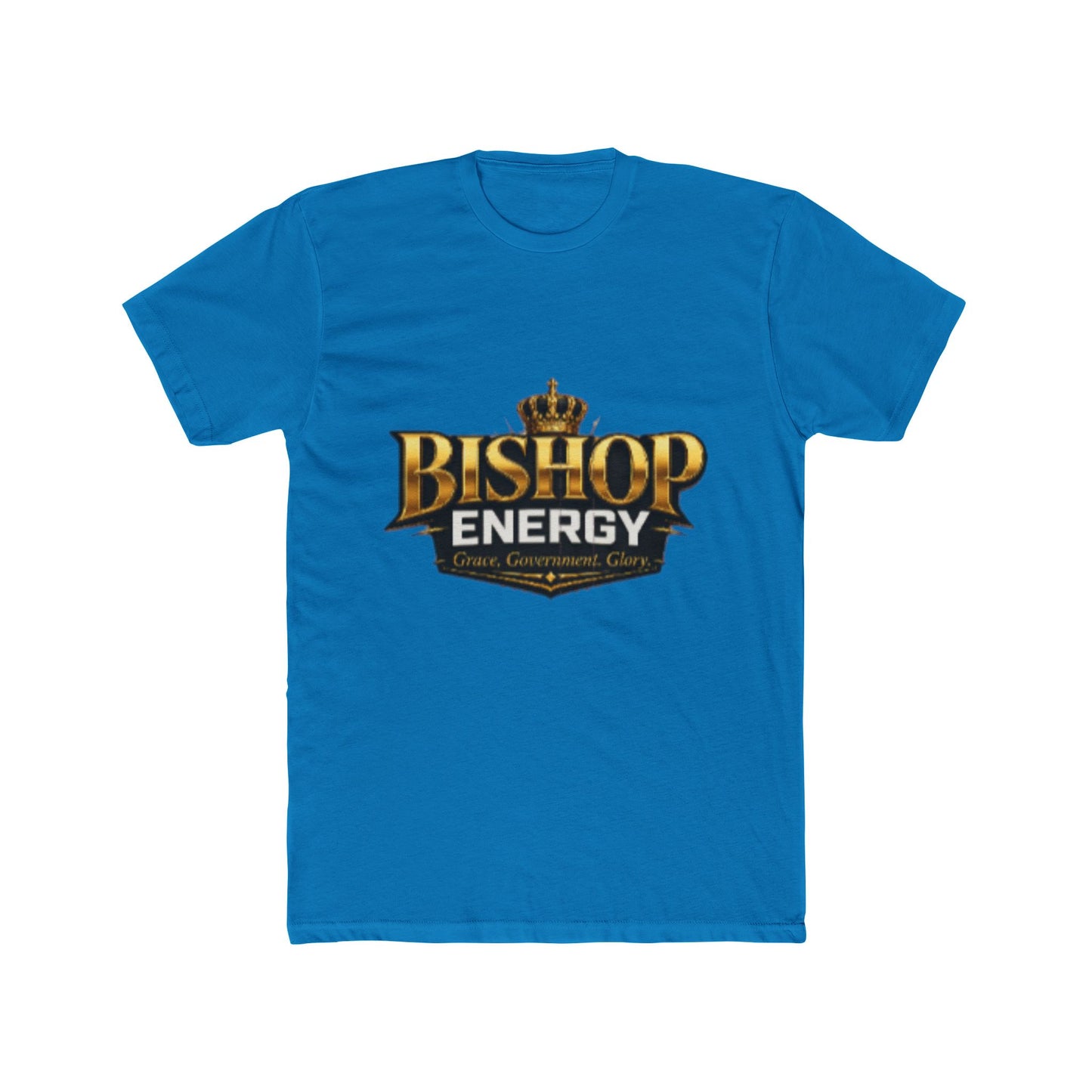 Bishop Energy Graphic Tee — Bold Gold Crown Logo T-Shirt