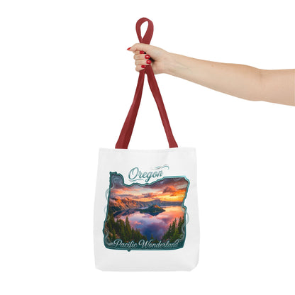 Oregon Scenic Tote Bag — 'Pacific Wonderland' Sunset Landscape Tote