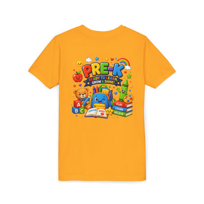 Pre-K Ready To Learn Kids T-Shirt — Colorful Preschool Back-to-School Tee