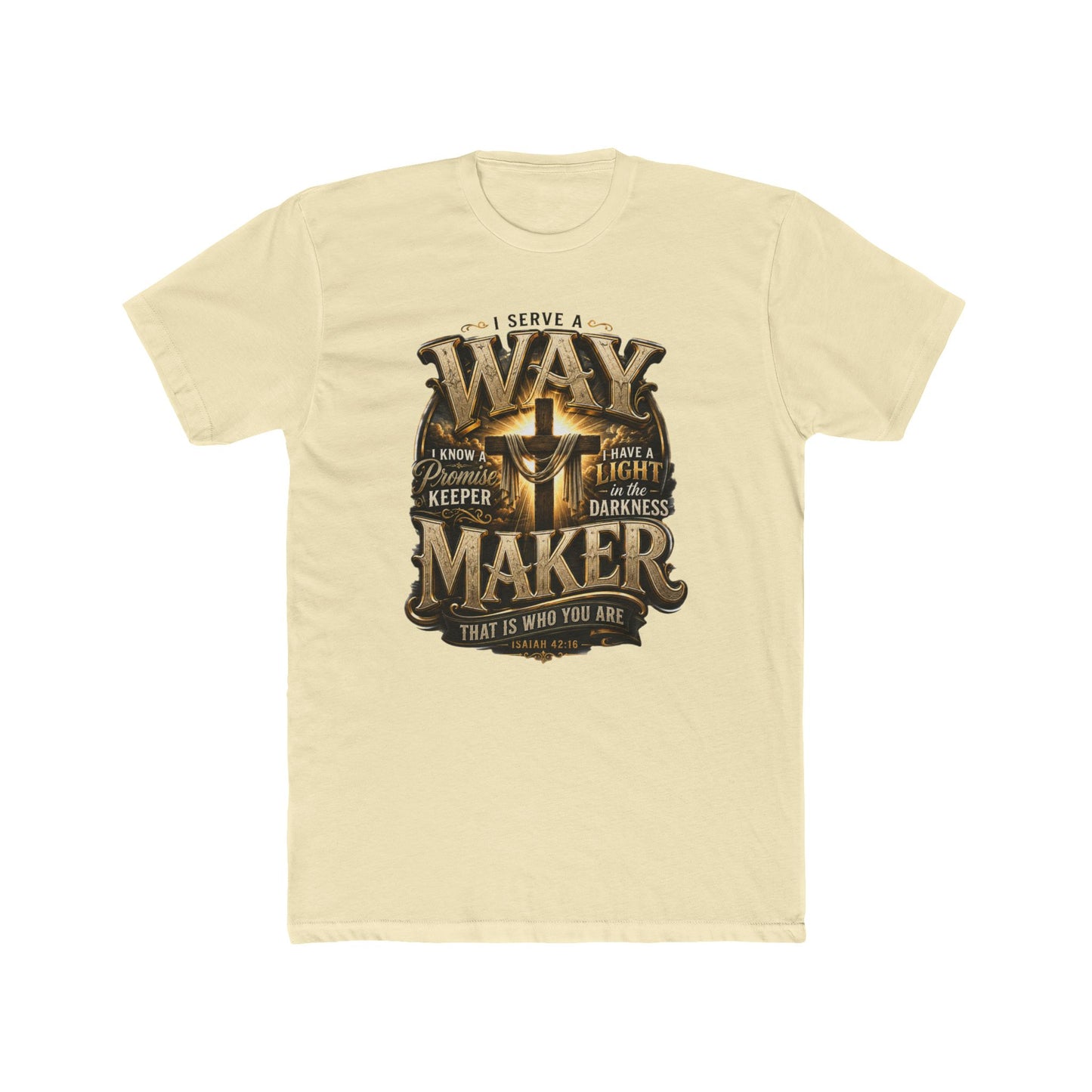 Waymaker T-Shirt — Christian Faith Graphic Tee with Cross and Inspirational Verse