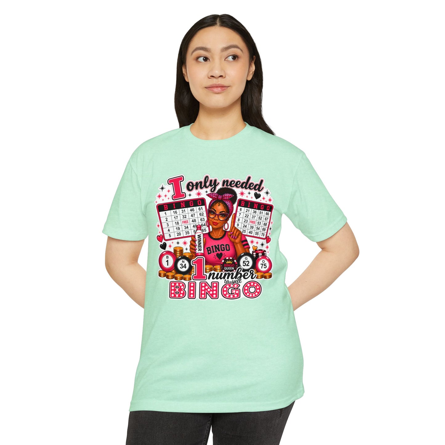 Bingo Lover T‑Shirt – "I Only Needed One Number" Vintage Bingo Graphic Tee