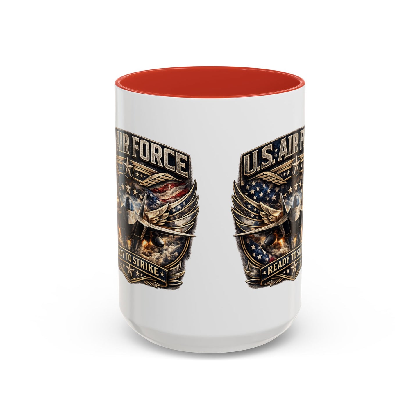 U.S. Air Force Accent Coffee Mug — "Ready to Strike" Military Aviation Gift