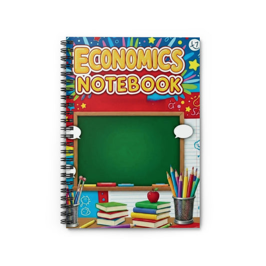 Economics Notebook — Spiral Ruled School Notebook for Students