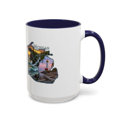 Michigan Lighthouse Coffee Mug — Scenic Great Lakes Accent Mug (11/15oz)