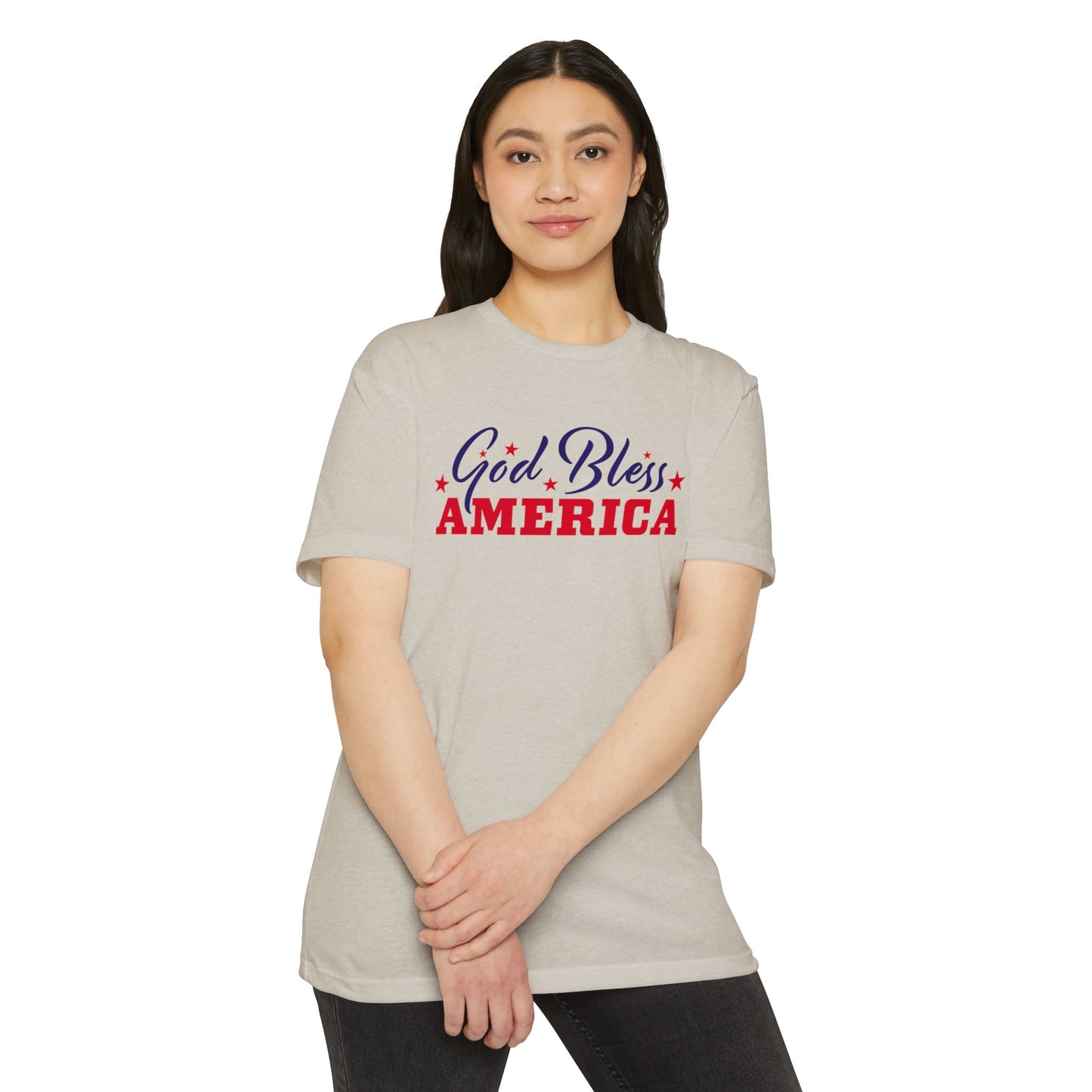 God Bless America T-Shirt — Patriotic Stars Tee