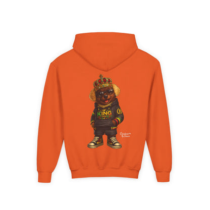 Youth Hoodie – 'King' Bear Streetwear Pullover