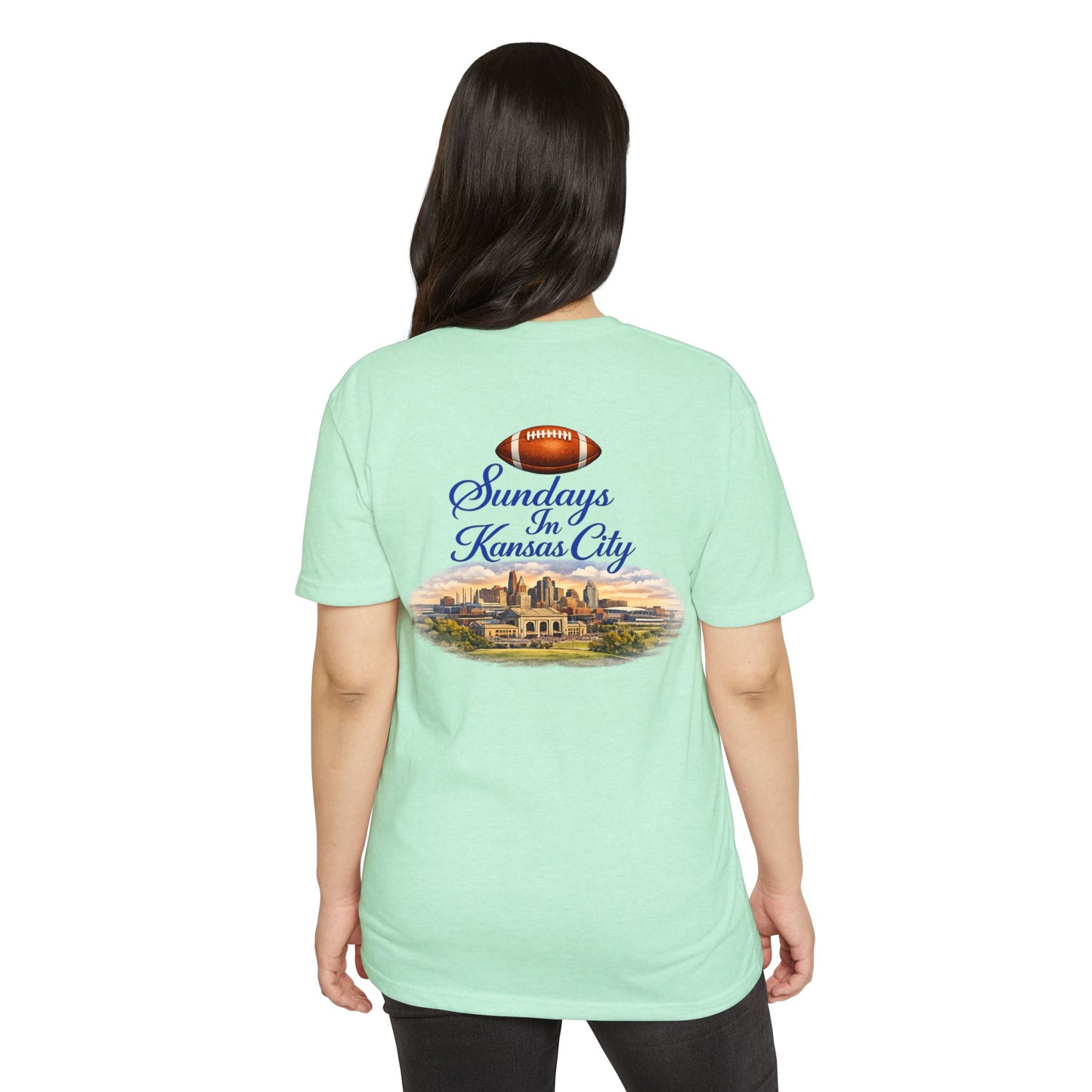 Sundays in Kansas City T-Shirt — Vintage Football and Cityscape Tee