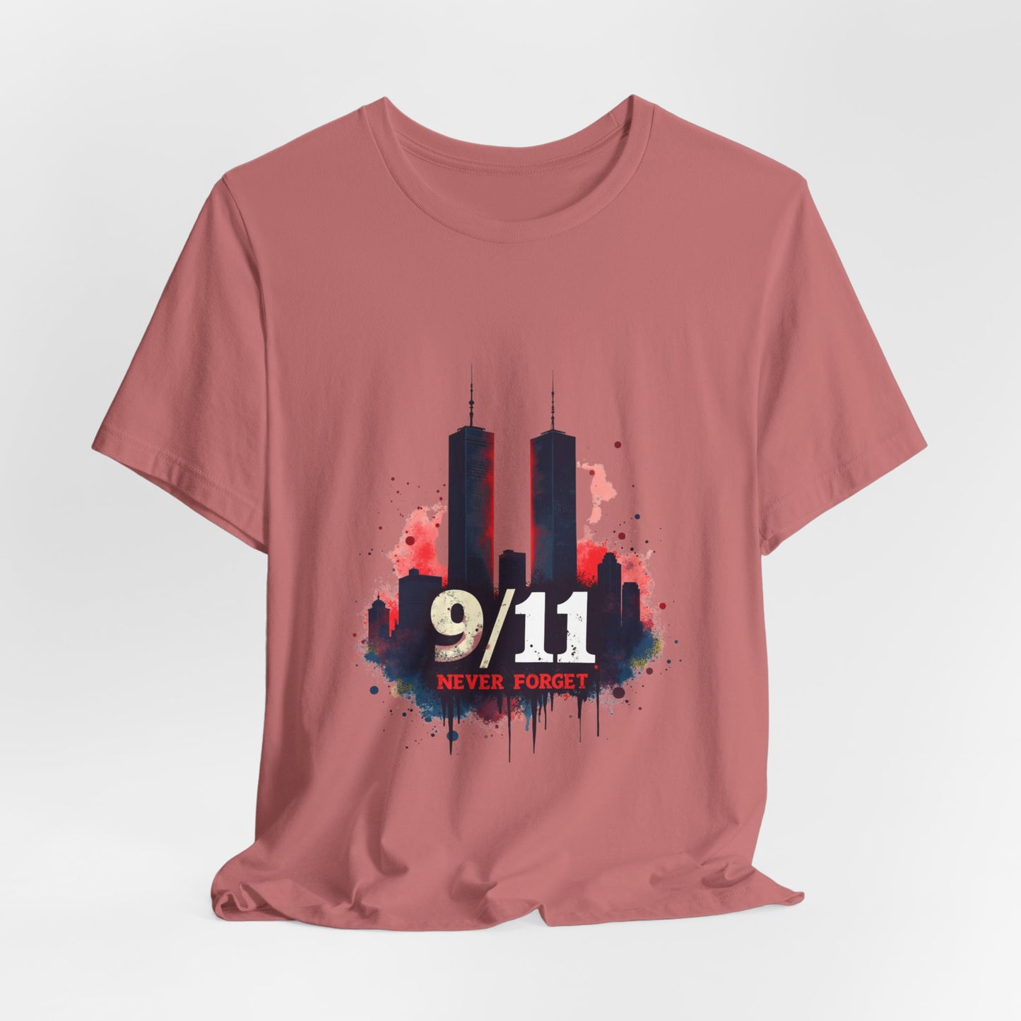 9/11 Never Forget T-Shirt — World Trade Center Memorial Tee