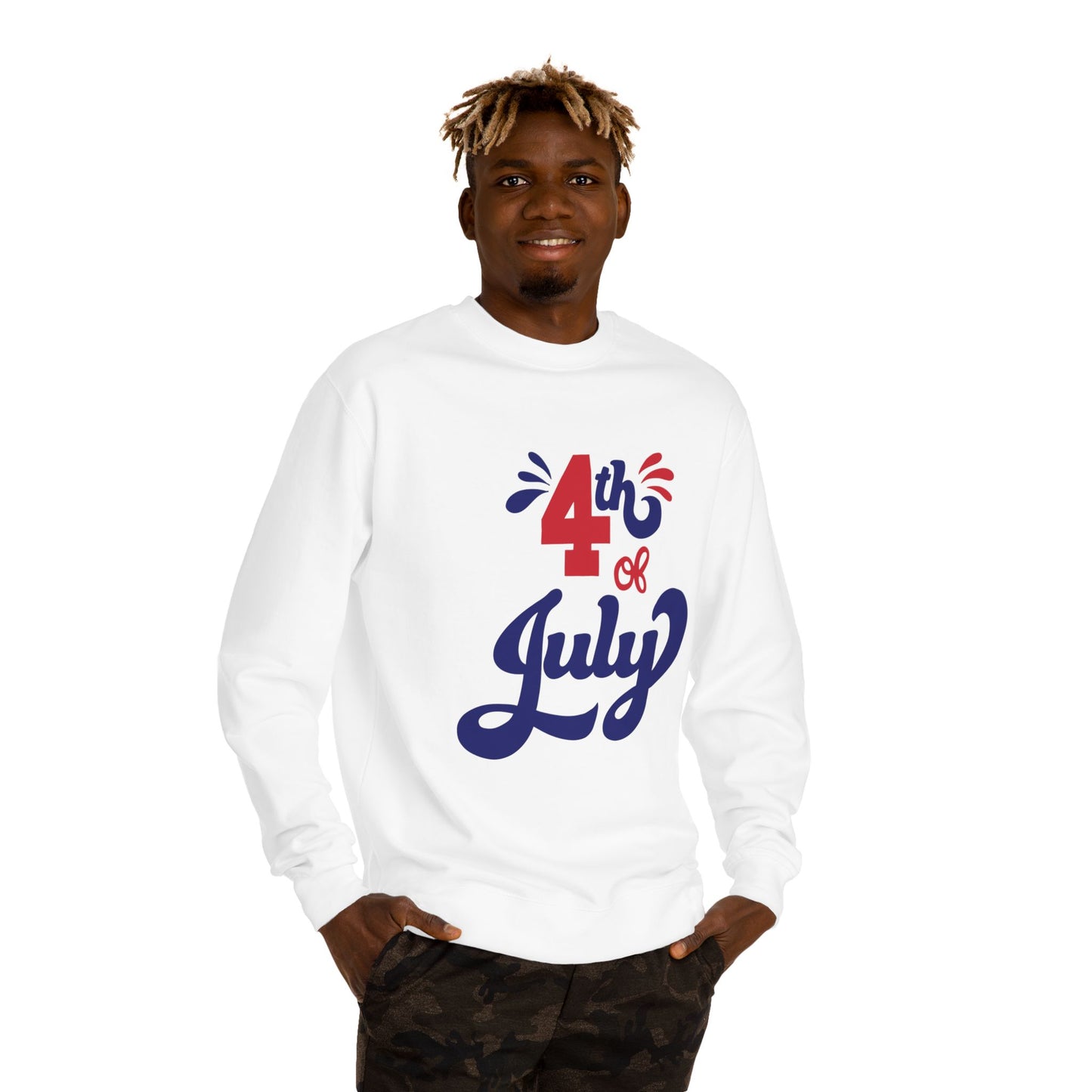 4th of July Crewneck Sweatshirt — Patriotic Independence Day Pullover
