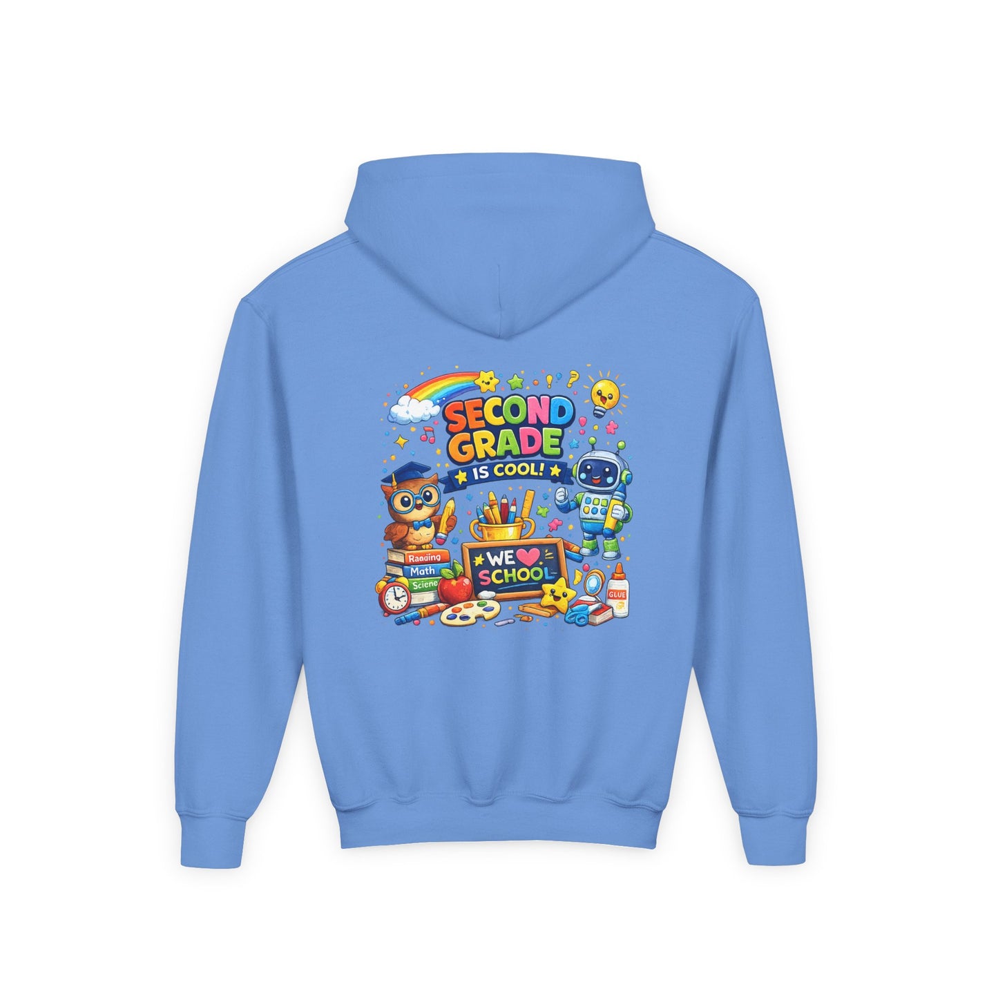 Second Grade Hoodie — 'Second Grade Is Cool' Kids Back-to-School Sweatshirt