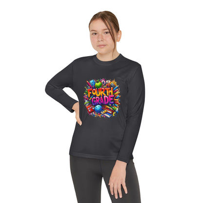 Fourth Grade Long Sleeve Tee — Colorful School Kids Shirt