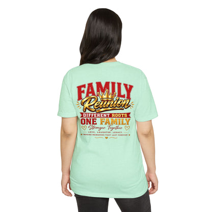 Family Reunion T-Shirt — "Different Roots, One Family" Matching Tee