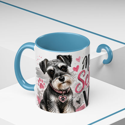 Miniature Schnauzer Vibes Accent Coffee Mug – 11/15oz