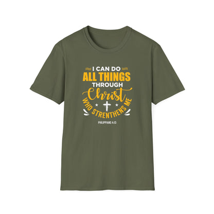 I Can Do All Things Through Christ Who Strengthens Me- Philippians 4:13  T-Shirt