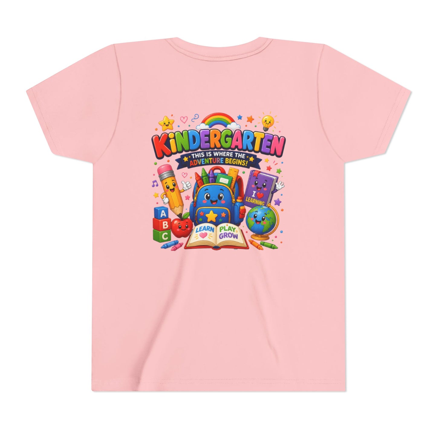 Kindergarten Kids T‑Shirt — 'Kindergarten: This Is Where the Fun Begins' Colorful Back-to-School Tee