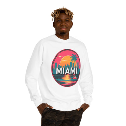 Miami Sunset Crewneck Sweatshirt